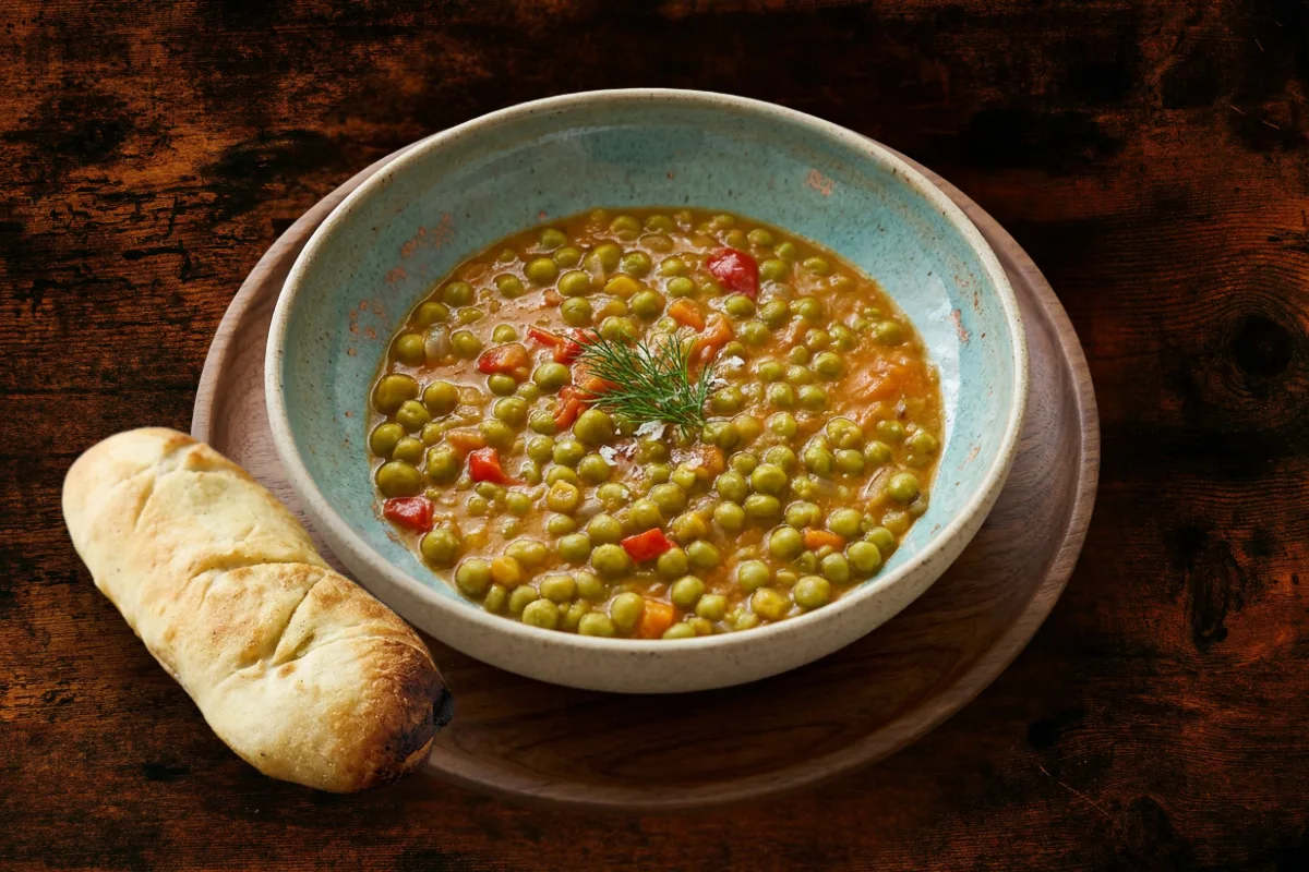 Lenten Pea Stew with Flatbread