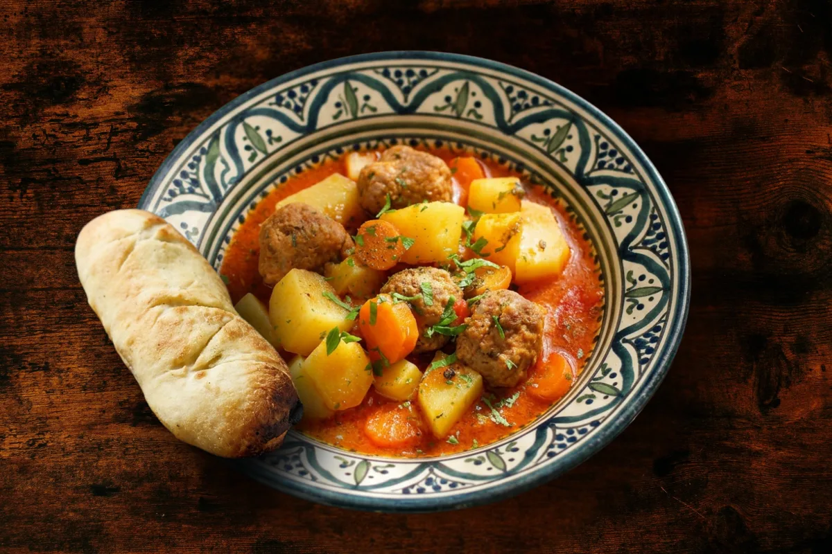 Chirpan-style meatballs with flatbread